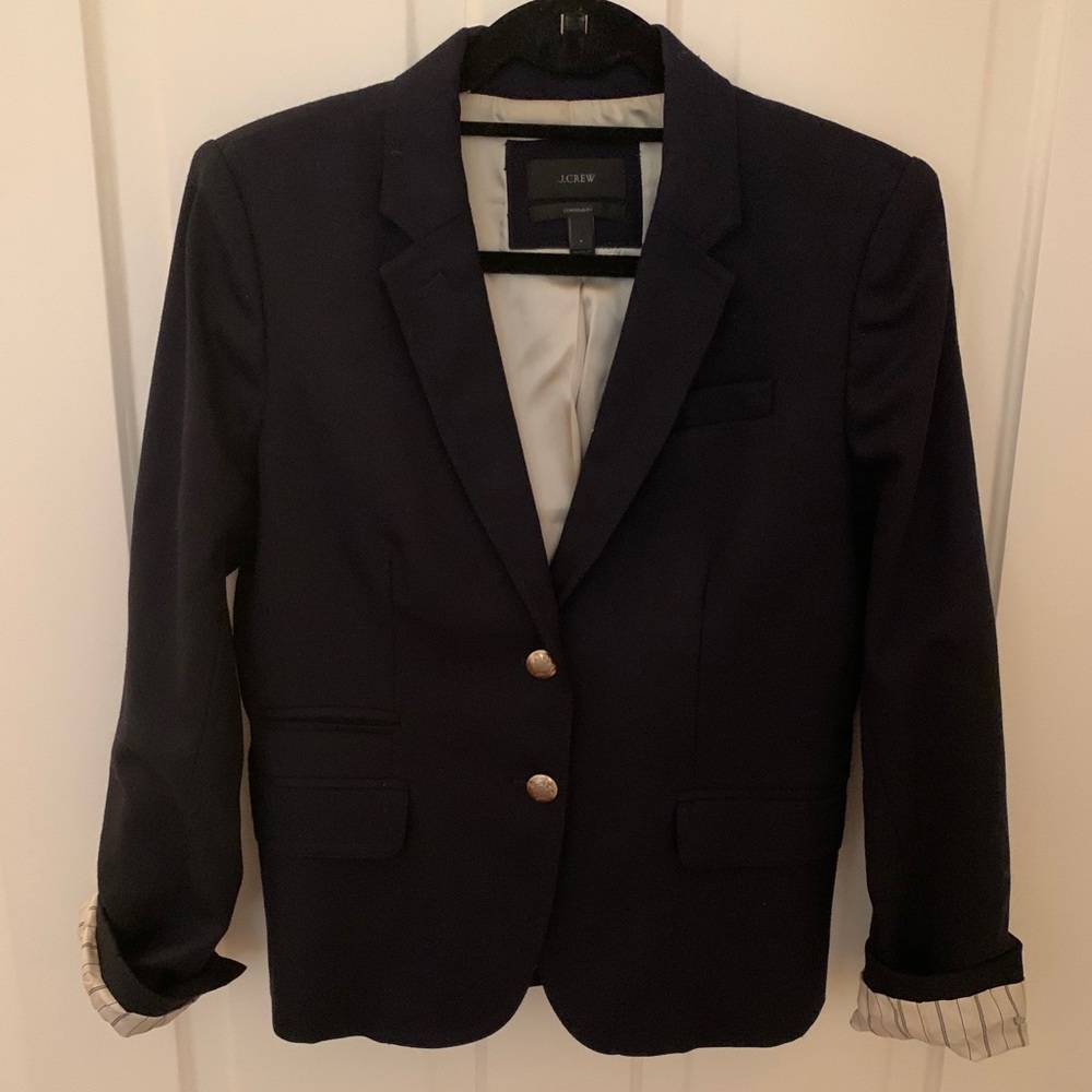 J. Crew Navy Schoolboy Blazer Size 6